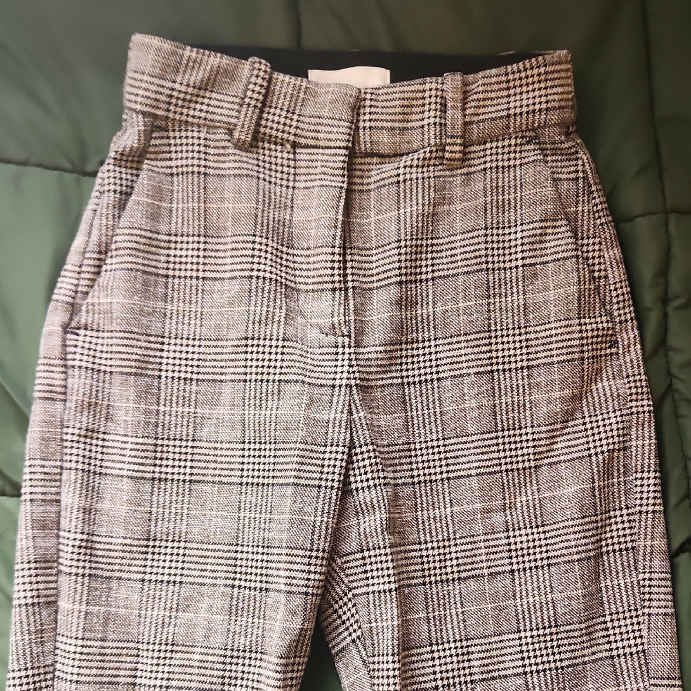 Plaid Trousers in Black and White